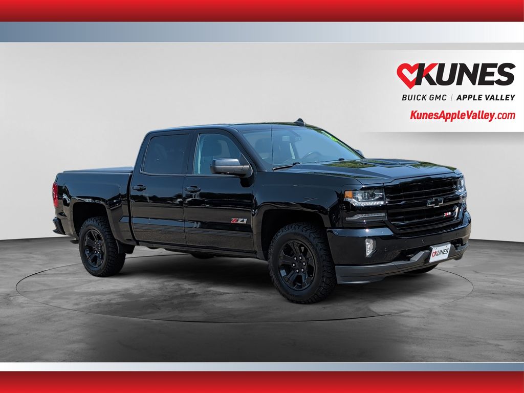 Black 2017 Chevrolet Silverado 1500 Pickup Truck Four-Wheel Drive 8-Speed Automatic Overdrive