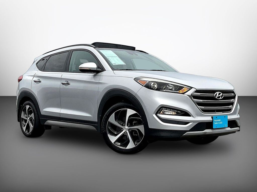 Molten Silver 2017 Hyundai Tucson 1.6T Limited AWD SUV / Crossover All-Wheel Drive 7-Speed Automatic