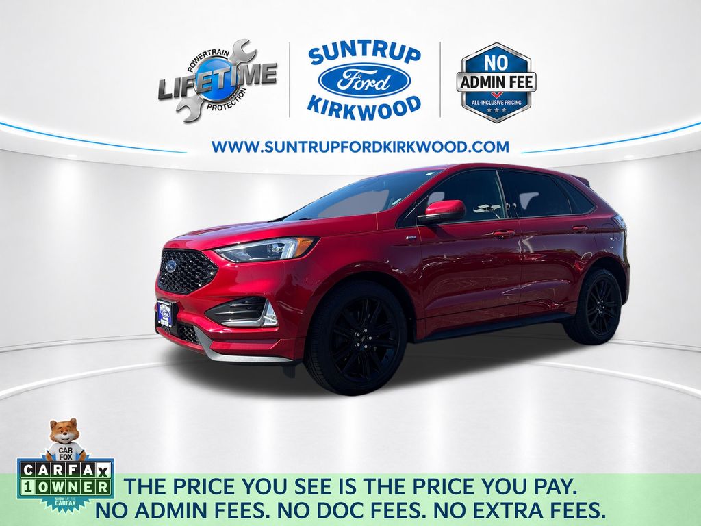 Rapid Red Metallic Tinted Clearcoat 2024 Ford Edge SUV / Crossover All-Wheel Drive 8-Speed Automatic