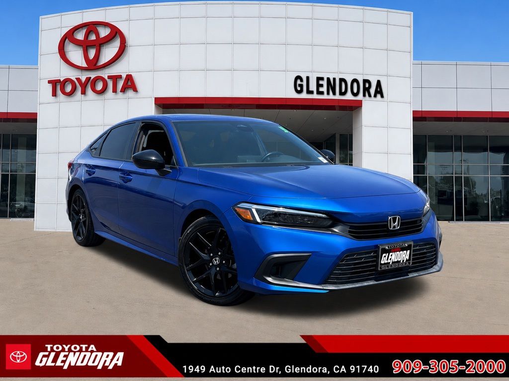Aegean Blue Metallic 2023 Honda Civic Sedan Front-Wheel Drive Continuously Variable Transmission