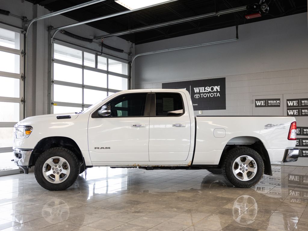 Bright White Clearcoat 2019 RAM 1500 Big Horn Quad Cab 4WD Pickup Truck Four-Wheel Drive 8-Speed Automatic