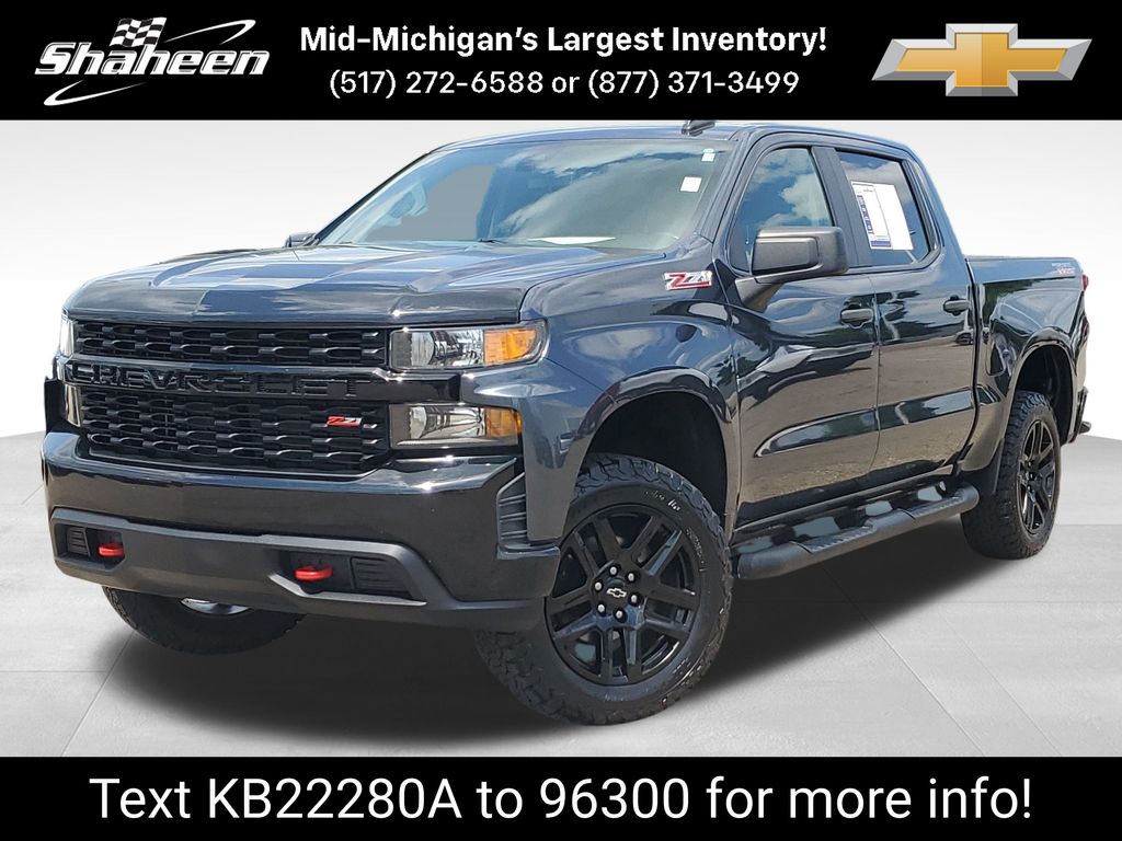 Shadow Gray Metallic 2021 Chevrolet Silverado 1500 Pickup Truck Four-Wheel Drive 6-Speed Automatic Overdrive