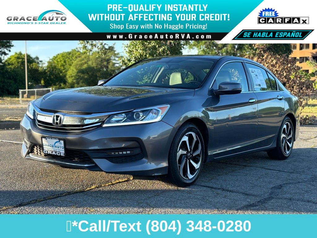Gray (Modern Steel Metallic) 2016 Honda Accord EX-L Sedan Front-Wheel Drive Continuously Variable Transmission