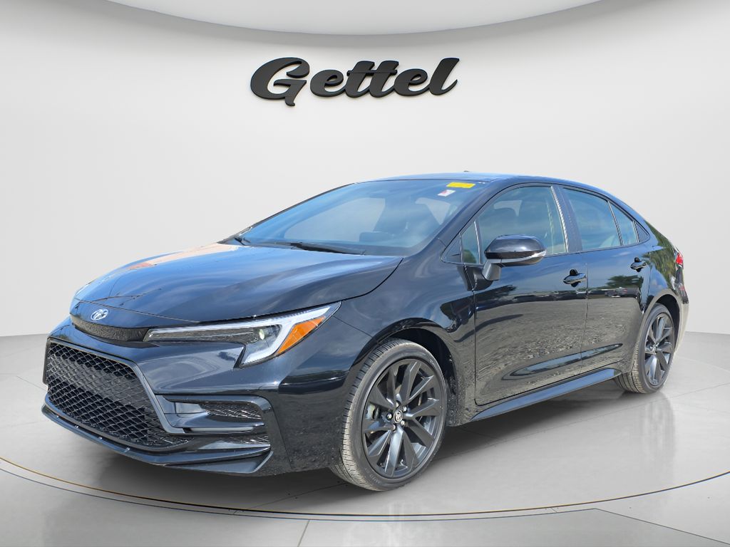 Midnight Black Metallic 2026 Toyota Corolla Hybrid SE FWD Sedan Front-Wheel Drive Continuously Variable Transmission