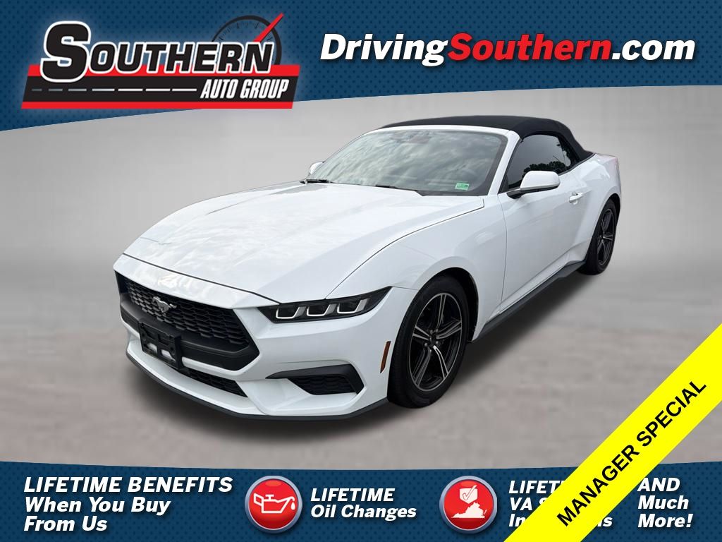 Oxford White 2024 Ford Mustang Convertible Rear-Wheel Drive Automatic