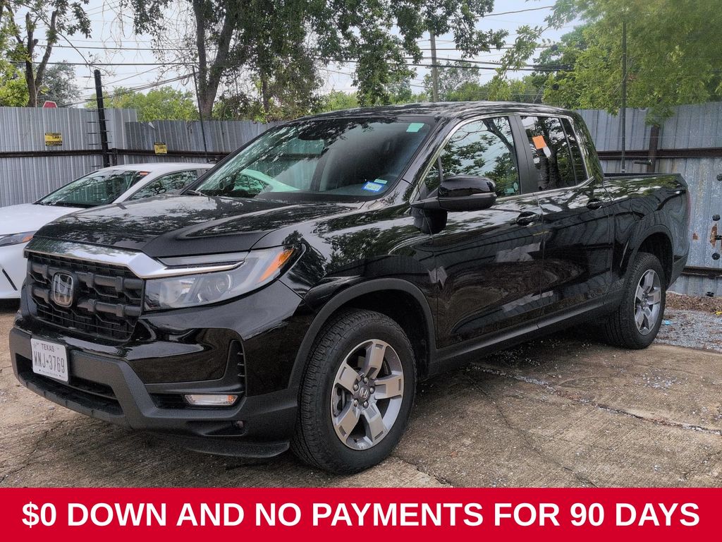 Black 2025 Honda Ridgeline Pickup Truck All-Wheel Drive 9-Speed Automatic