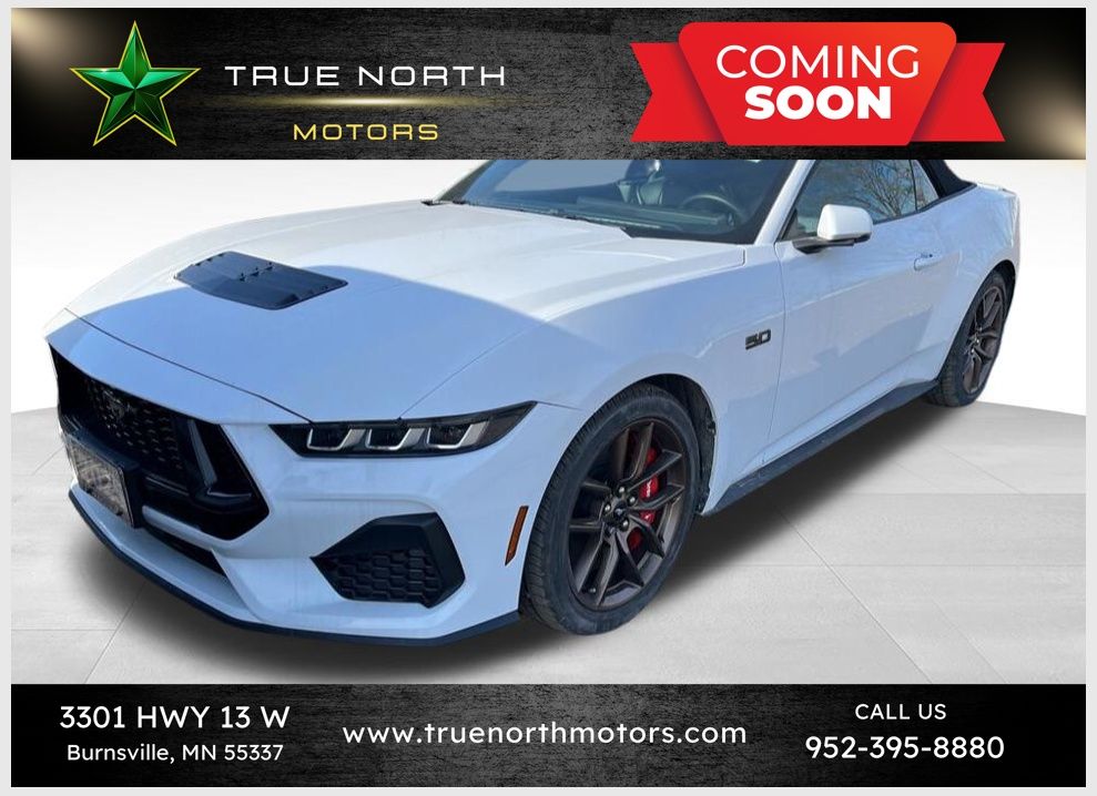 Oxford White 2025 Ford Mustang GT Premium Convertible RWD Convertible Rear-Wheel Drive