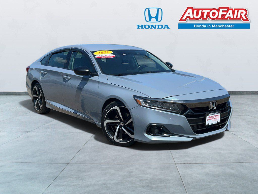 Sonic Gray Pearl 2021 Honda Accord Sedan Front-Wheel Drive Continuously Variable Transmission