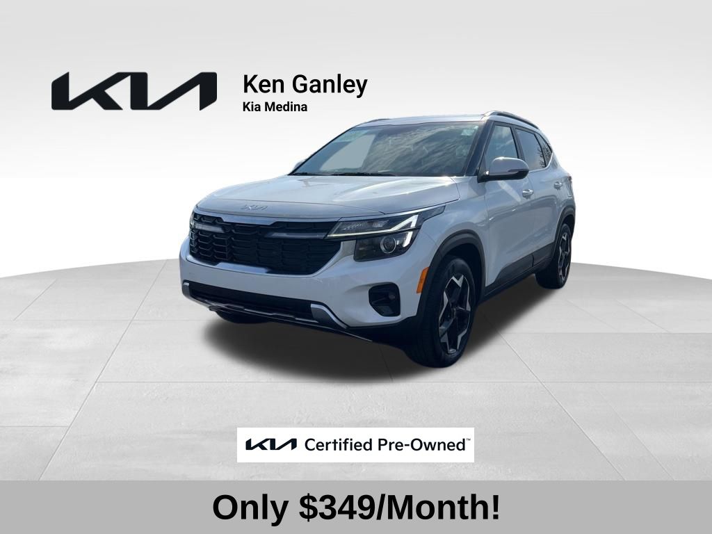 Snow White Pearl 2024 Kia Seltos EX AWD SUV / Crossover All-Wheel Drive Continuously Variable Transmission