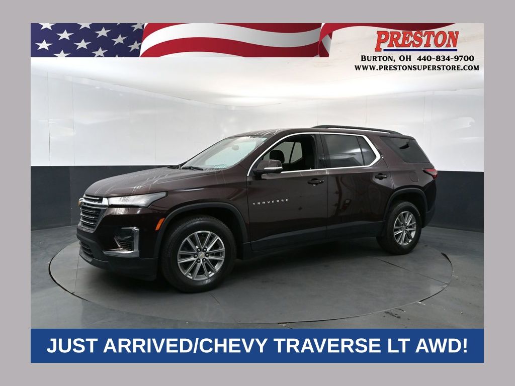 Black Cherry Metallic 2023 Chevrolet Traverse SUV / Crossover Four-Wheel Drive 9-Speed Automatic