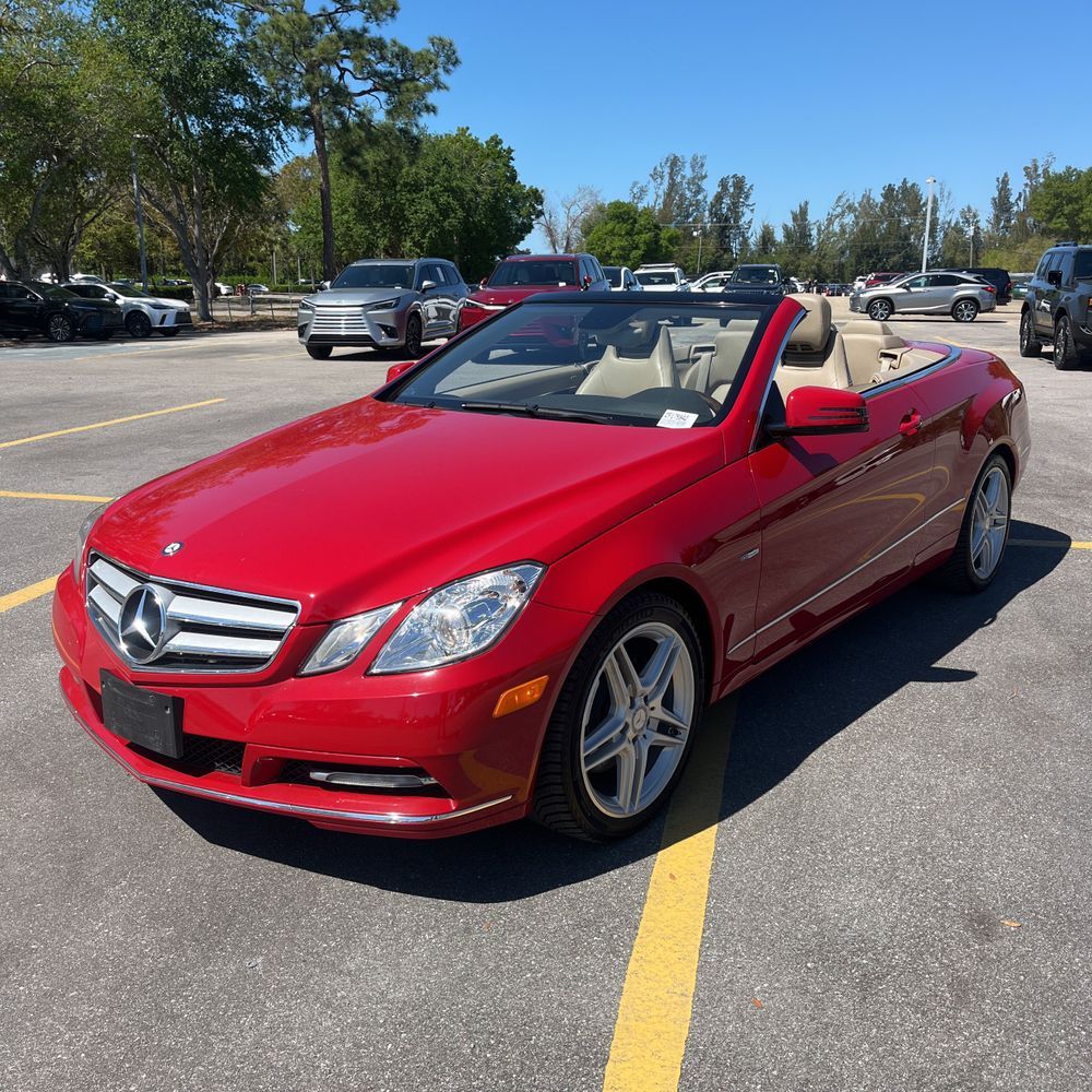 Mars Red 2012 Mercedes-Benz E-Class E 350 Cabriolet Convertible Rear-Wheel Drive 7-Speed Automatic