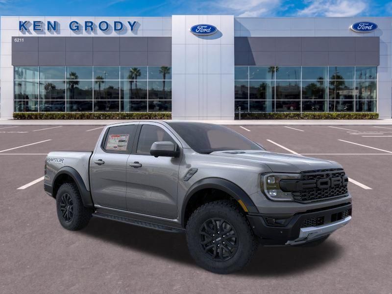 Gray Metallic 2026 Ford Ranger Raptor SuperCrew 4WD Pickup Truck Four-Wheel Drive Automatic