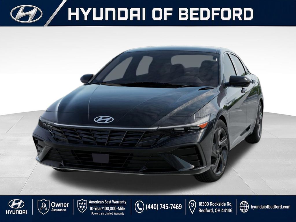 Abyss Black 2026 Hyundai Elantra Sedan Front-Wheel Drive Continuously Variable Transmission