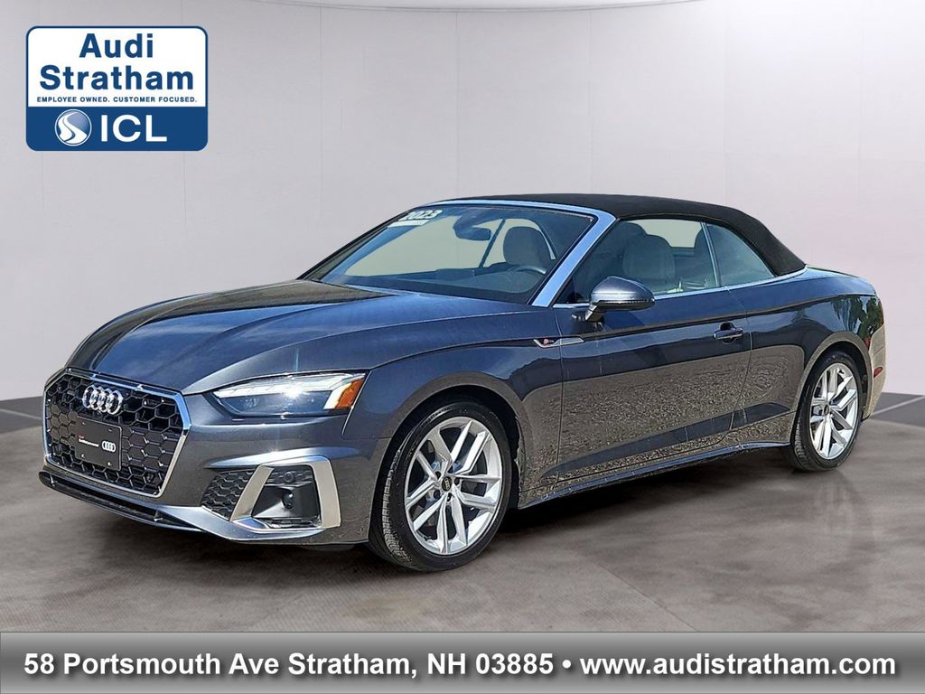 Gray 2023 Audi A5 quattro Premium Plus 45 TFSI Convertible AWD Convertible All-Wheel Drive 7-Speed Automatic