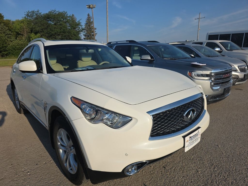 Majestic White 2017 INFINITI QX70 SUV / Crossover All-Wheel Drive 7-Speed Automatic