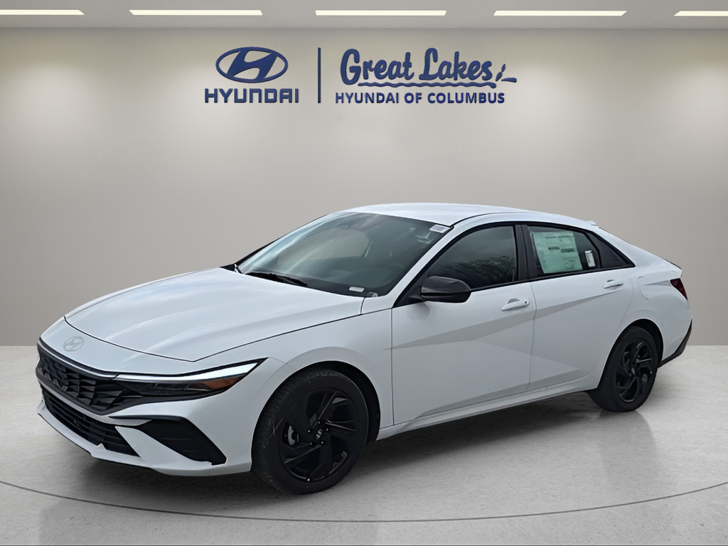 Serenity White 2026 Hyundai Elantra Sedan Front-Wheel Drive Continuously Variable Transmission