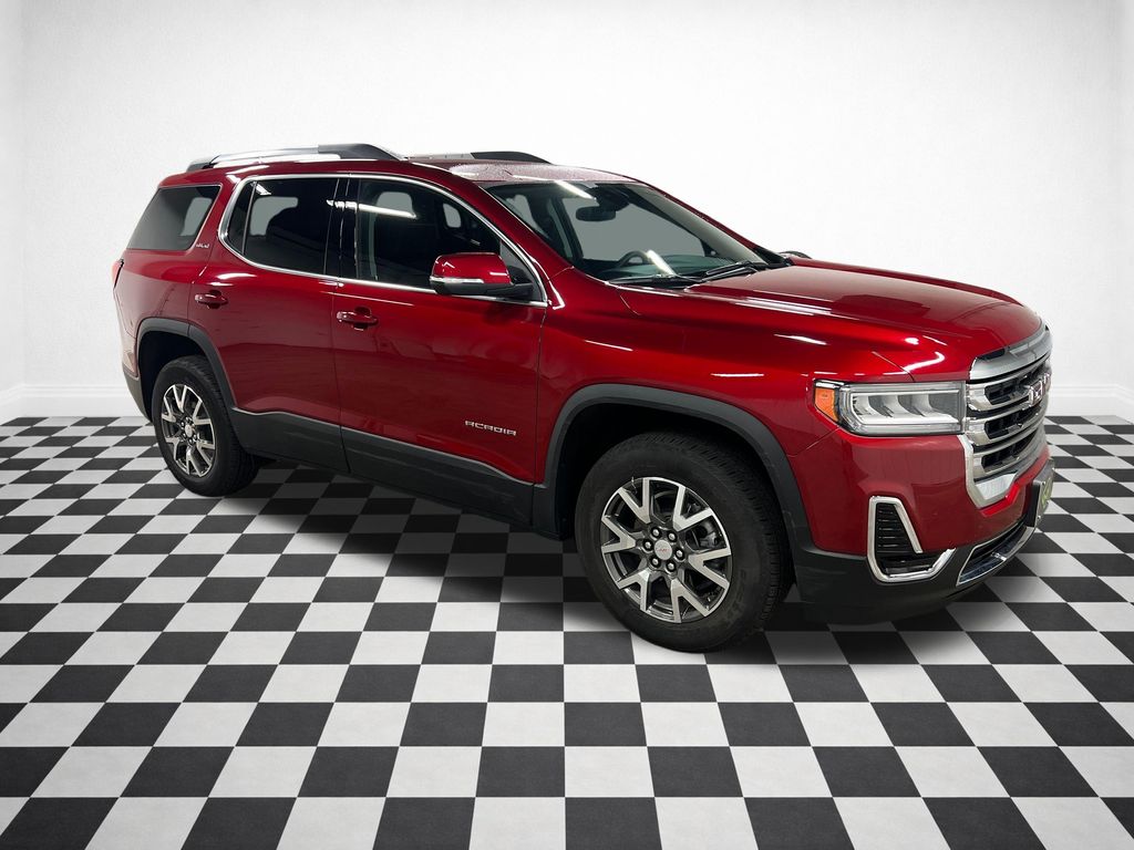 Volcanic Red Tintcoat 2023 GMC Acadia SUV / Crossover Four-Wheel Drive 9-Speed Automatic