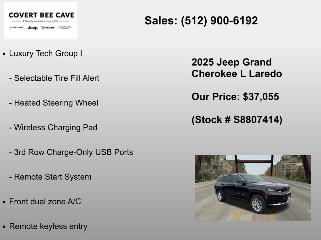 New Car 2025 Jeep Grand Cherokee L  For Sale Under $40,000 In Austin, Texas