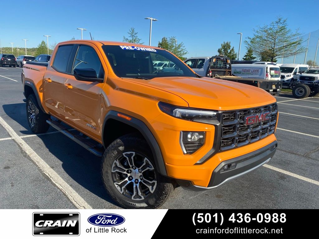 Desert Sun 2025 GMC Canyon AT4 Crew Cab 4WD Pickup Truck Four-Wheel Drive 8-Speed Automatic