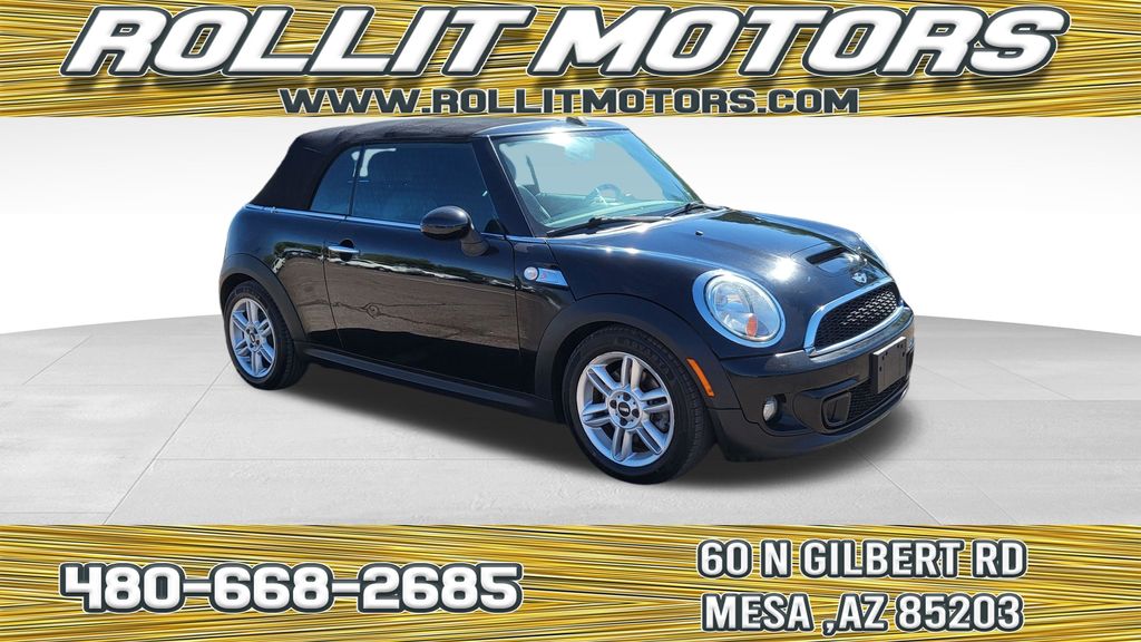 Midnight Black Metallic 2012 MINI Cooper Convertible Front-Wheel Drive 6-Speed Manual Overdrive