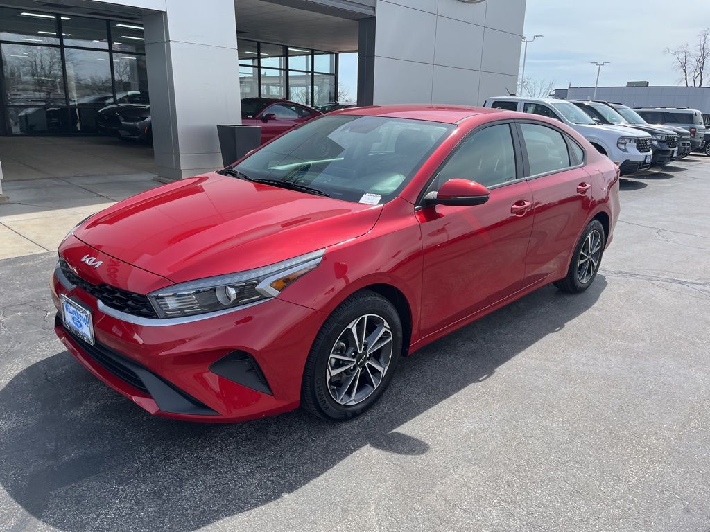 Currant Red 2023 Kia Forte LXS FWD Sedan Front-Wheel Drive Continuously Variable Transmission