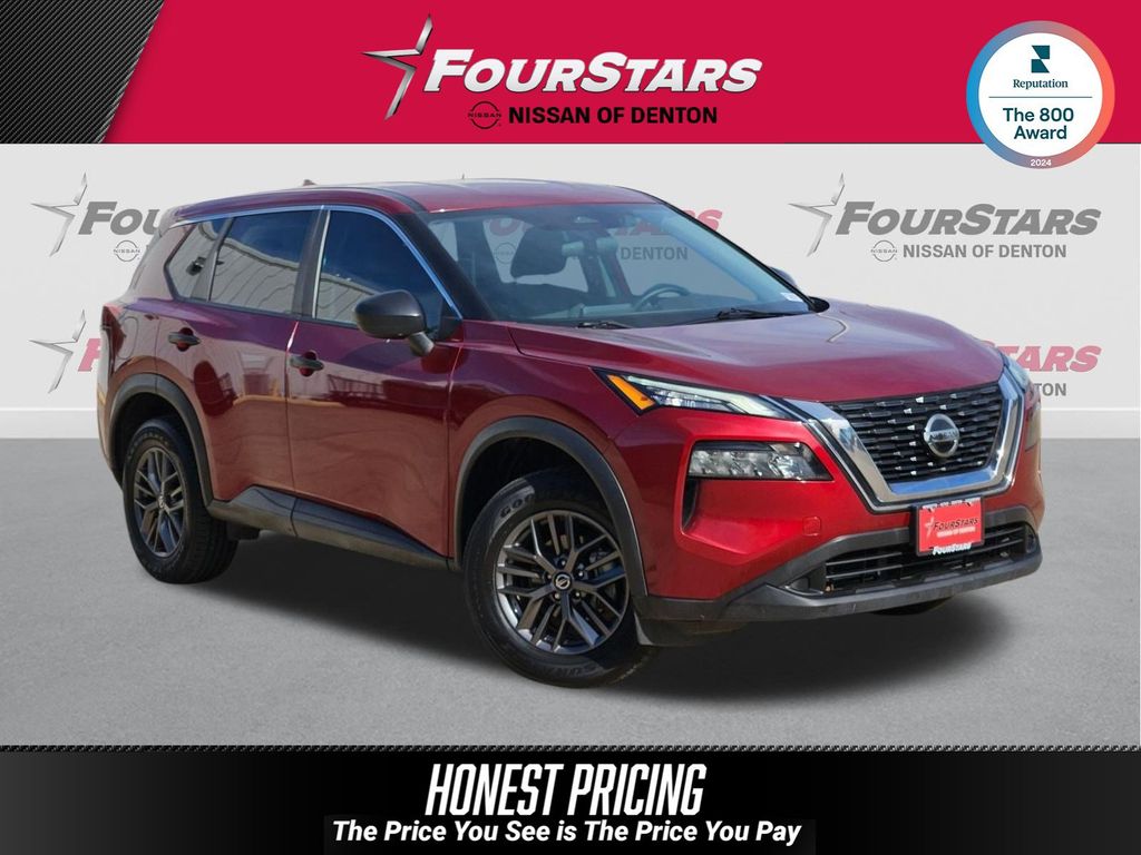 Red (Scarlet Ember Tintcoat) 2021 Nissan Rogue S FWD SUV / Crossover Front-Wheel Drive Continuously Variable Transmission