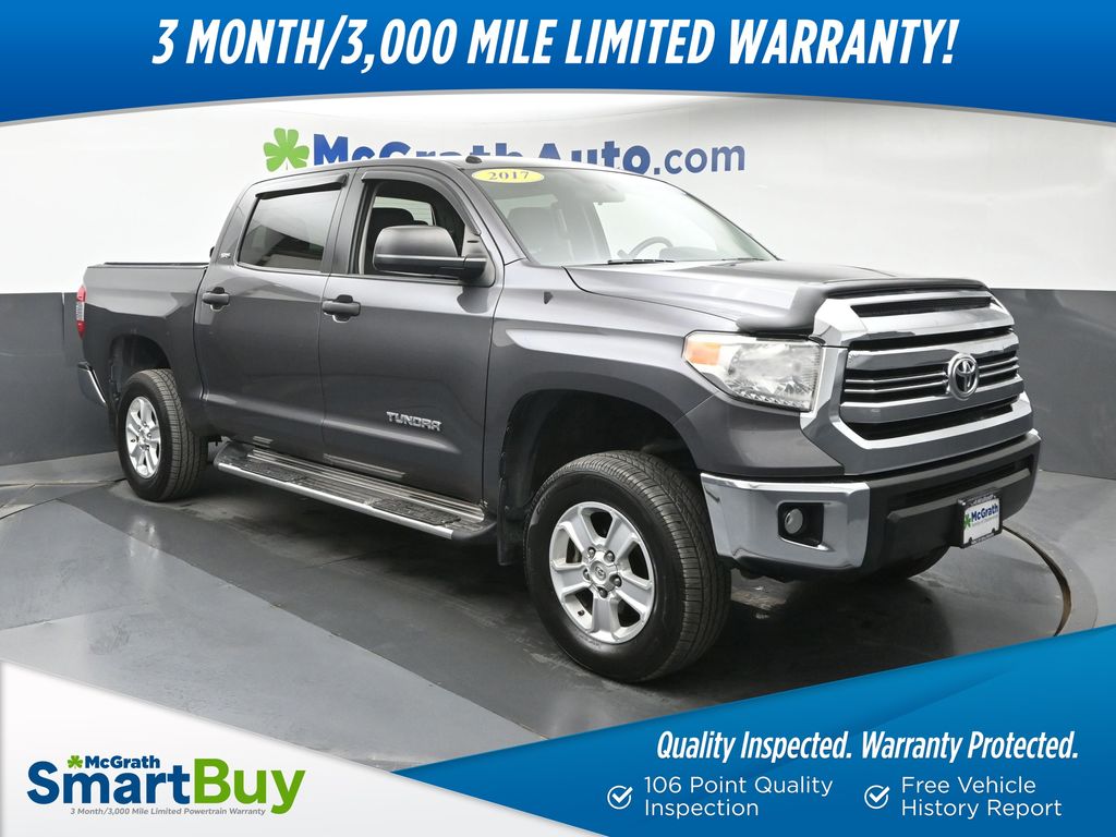 Magnetic Gray Metallic 2017 Toyota Tundra SR5 CrewMax 4.6L 4WD Pickup Truck Four-Wheel Drive 6-Speed Automatic Overdrive