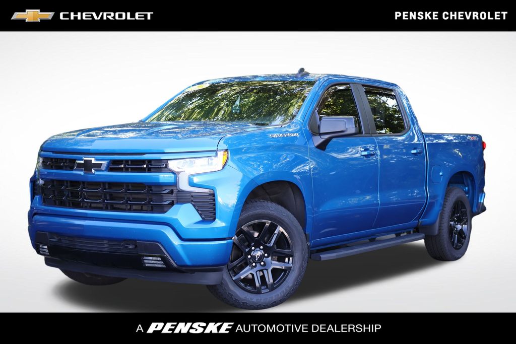 Glacier Blue Metallic 2023 Chevrolet Silverado 1500 Pickup Truck Four-Wheel Drive Automatic
