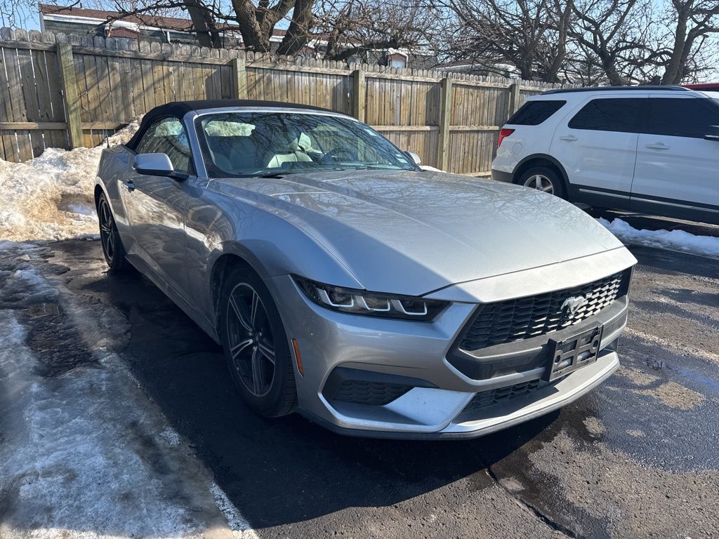 Silver Metallic 2024 Ford Mustang EcoBoost Premium Convertible RWD Convertible Rear-Wheel Drive Automatic