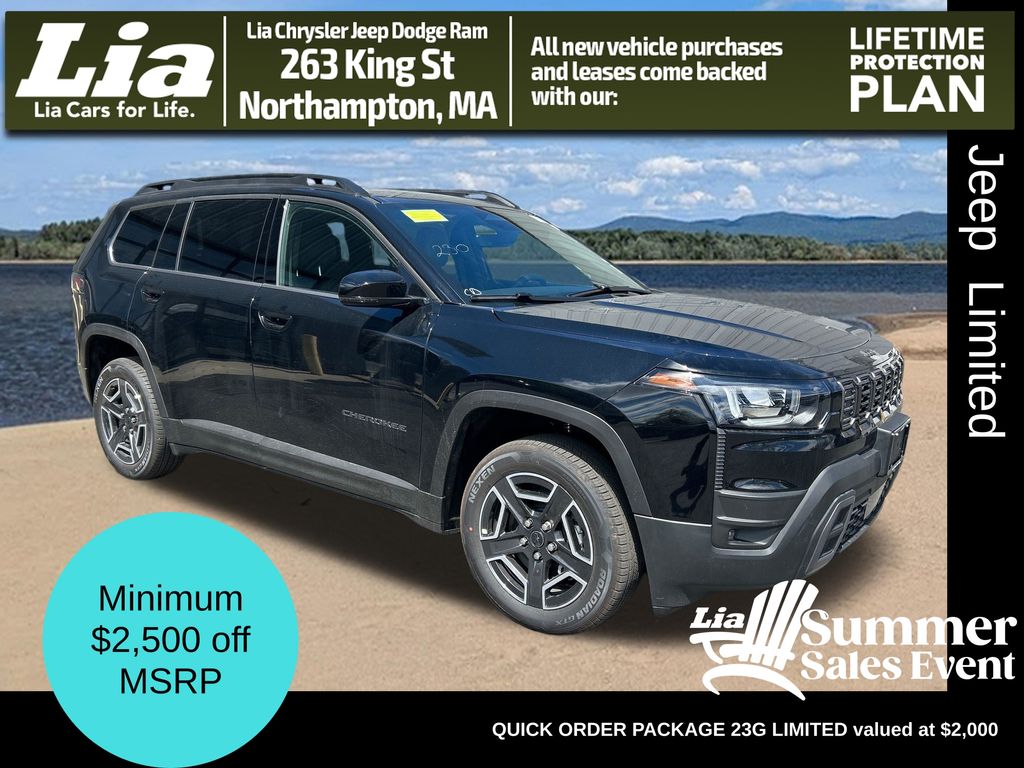 Diamond Black Crystal Pearlcoat 2026 Jeep Cherokee SUV / Crossover Four-Wheel Drive Continuously Variable Transmission