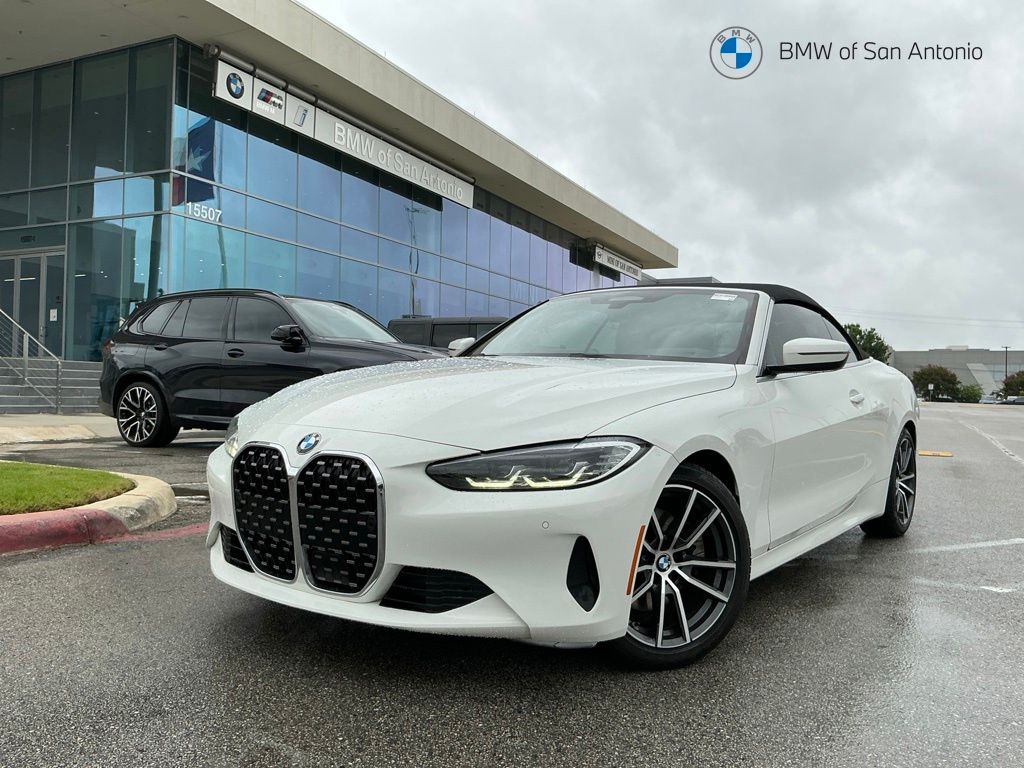 Alpine White 2021 BMW 4 Series Convertible Rear-Wheel Drive 8-Speed Automatic