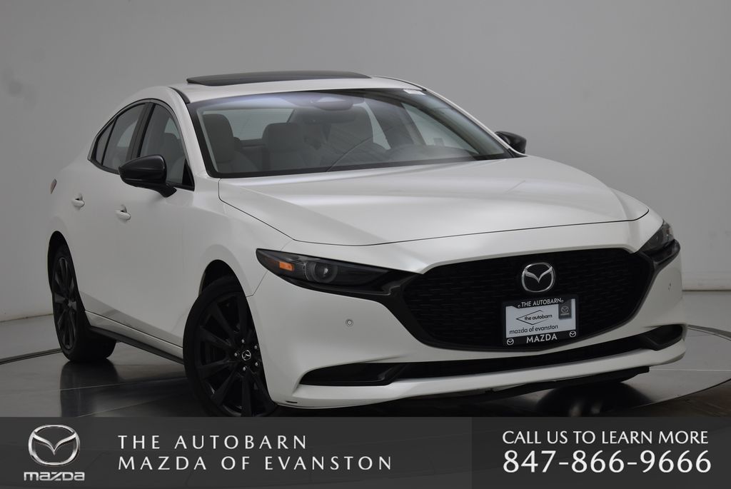 Snowflake White Pearl Mica 2025 Mazda MAZDA3 2.5 Turbo Premium Plus Sedan AWD Sedan All-Wheel Drive 6-Speed Automatic
