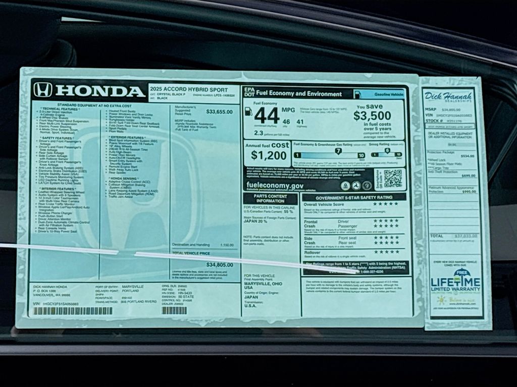 2025 Honda Accord Hybrid Sport