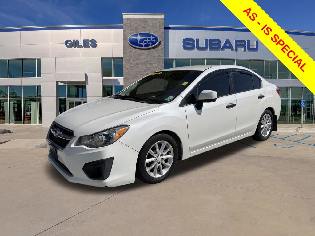 Satin White Pearl 2013 Subaru Impreza 2.0i Premium Sedan All-Wheel Drive Continuously Variable Transmission