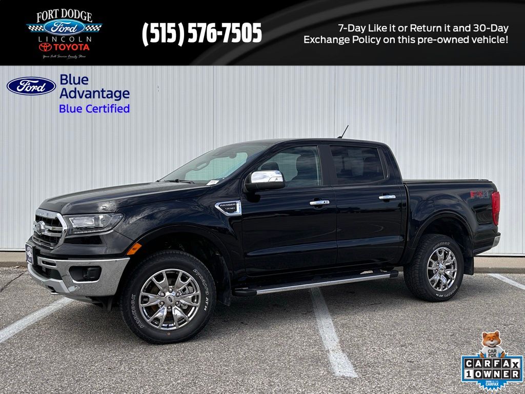 Shadow Black 2021 Ford Ranger Lariat SuperCrew 4WD Pickup Truck Four-Wheel Drive Automatic