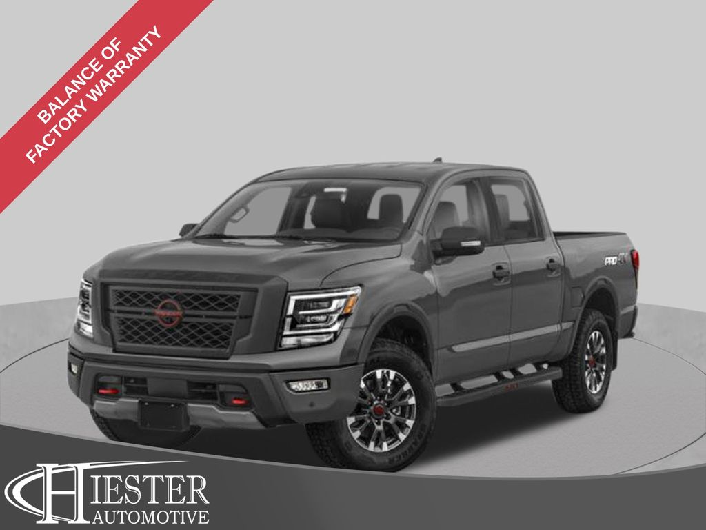 Super Black 2023 Nissan Titan Pickup Truck Four-Wheel Drive 9-Speed Automatic