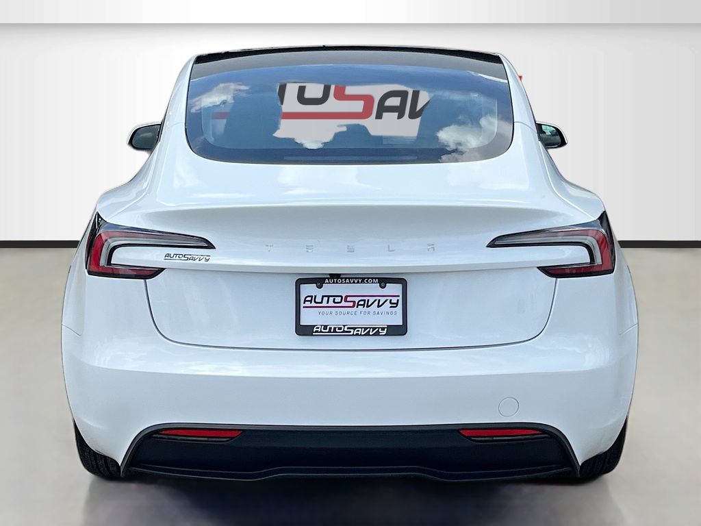 2025 Tesla Model 3 Long Range White at AutoSavvy Houston Northwest