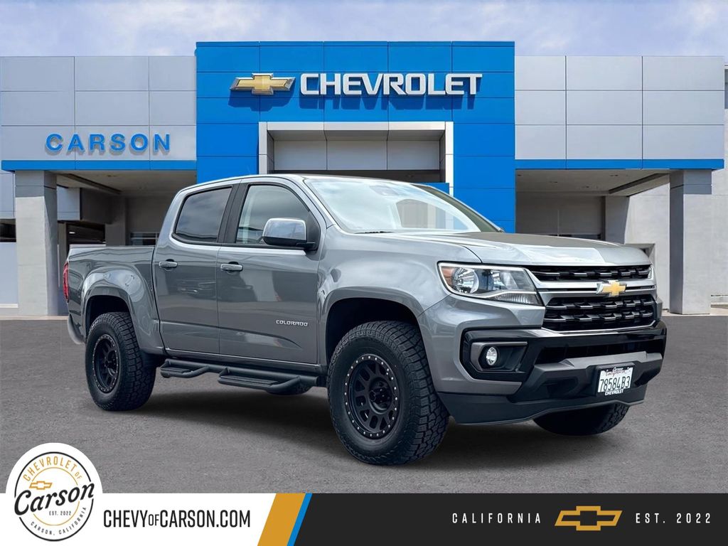 Gray (Steel Metallic) 2021 Chevrolet Colorado LT Crew Cab RWD Pickup Truck 4X2 8-Speed Automatic