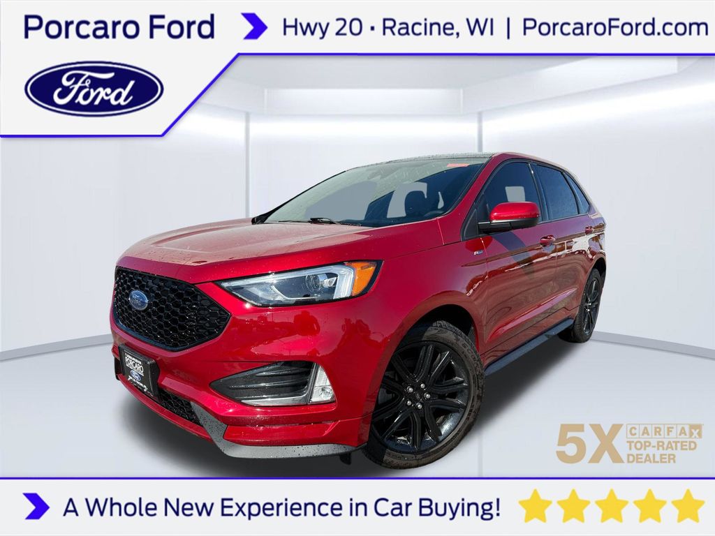 Rapid Red Metallic Tinted Clearcoat 2024 Ford Edge SUV / Crossover All-Wheel Drive 8-Speed Automatic