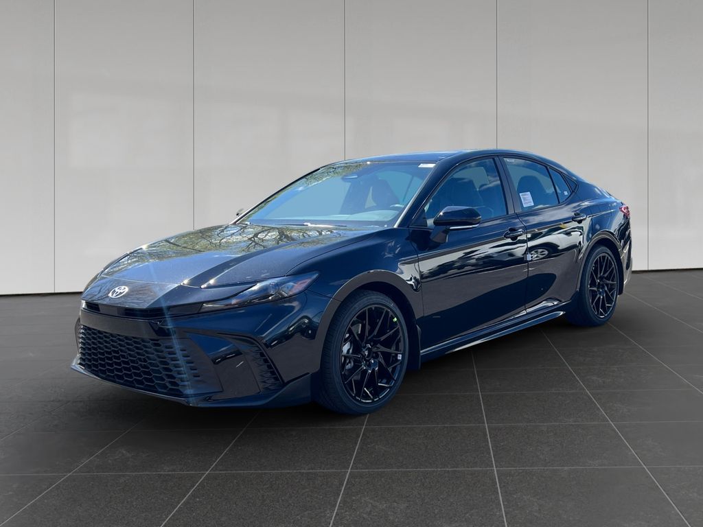 Midnight Black Metallic 2026 Toyota Camry SE FWD Sedan Front-Wheel Drive Continuously Variable Transmission