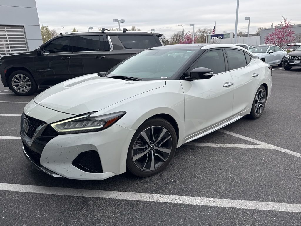 Pearl White Tricoat 2019 Nissan Maxima SL FWD Sedan Front-Wheel Drive Continuously Variable Transmission