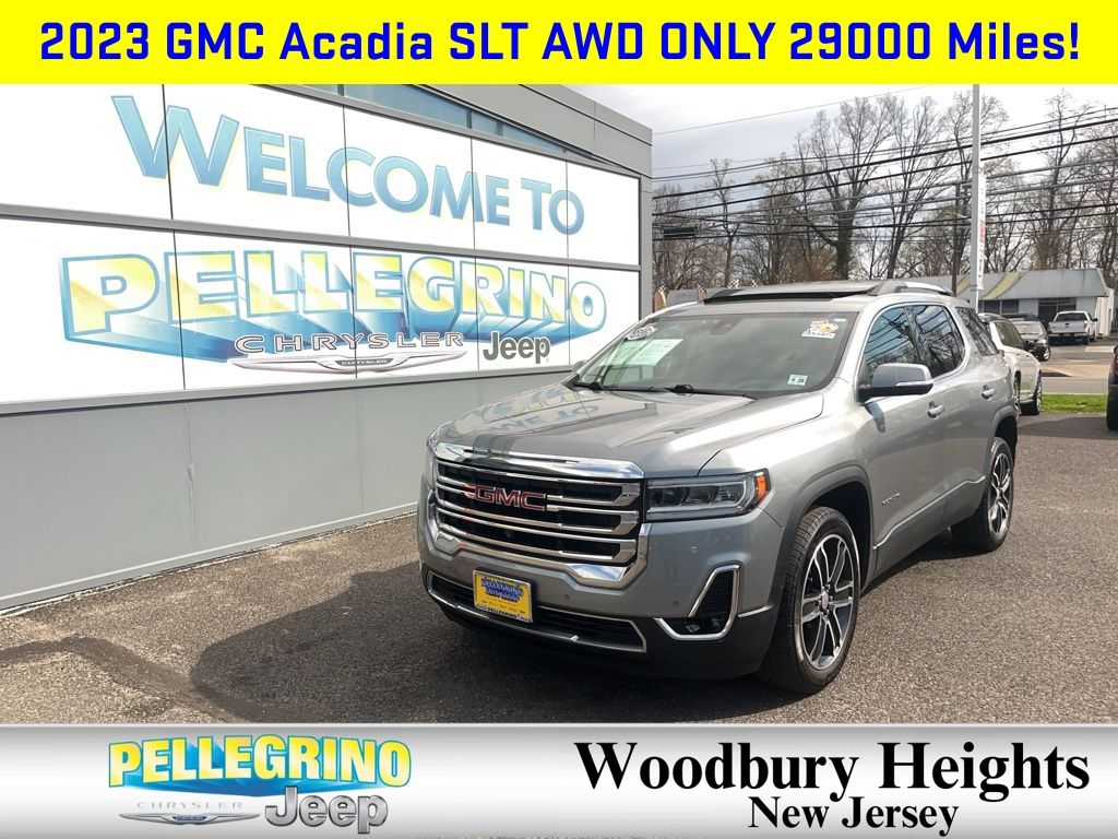 Sterling Metallic 2023 GMC Acadia SLT AWD SUV / Crossover Four-Wheel Drive 9-Speed Automatic