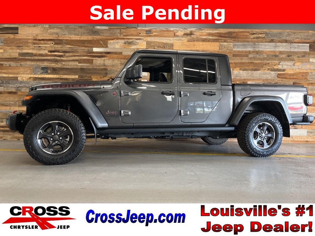 Gray (Granite Crystal Metallic Clearcoat) 2022 Jeep Gladiator Rubicon Crew Cab 4WD Pickup Truck Four-Wheel Drive 8-Speed Automatic