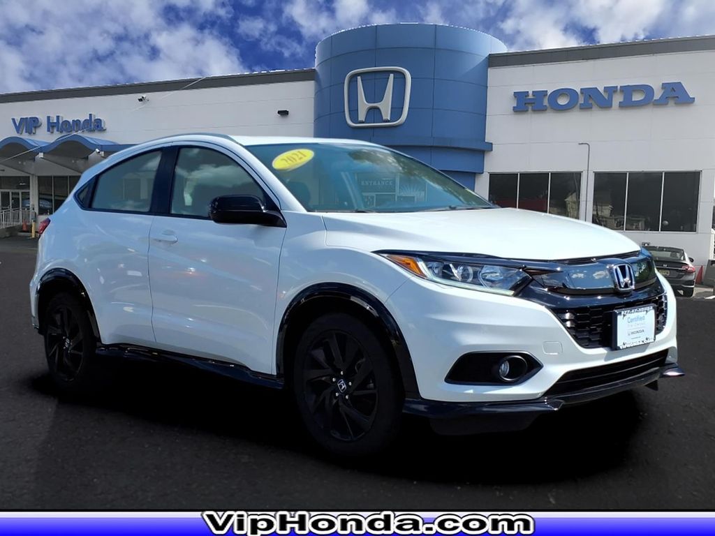 White 2021 Honda HR-V SUV / Crossover All-Wheel Drive Continuously Variable Transmission