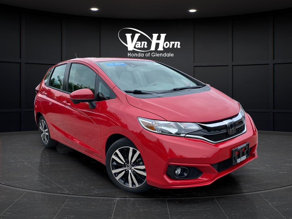 Red 2019 Honda Fit Hatchback Front-Wheel Drive Continuously Variable Transmission