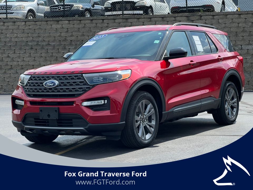 Red Metallic 2023 Ford Explorer SUV / Crossover All-Wheel Drive Automatic