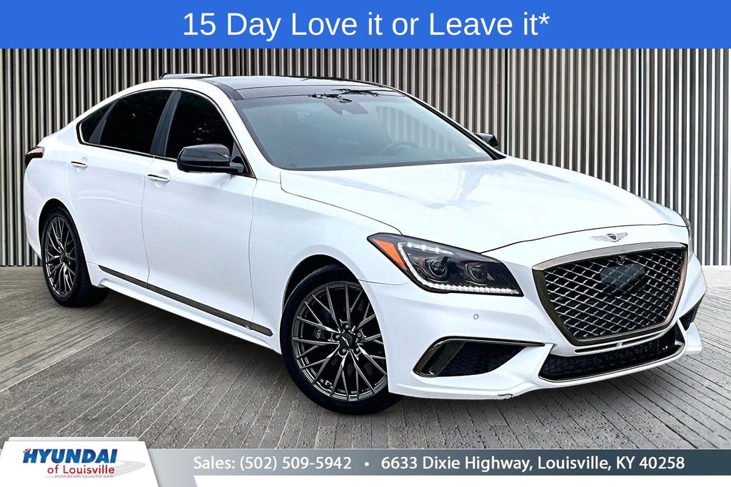 Casablanca White 2018 Genesis G80 3.3T Sport Sedan Rear-Wheel Drive 8-Speed Automatic