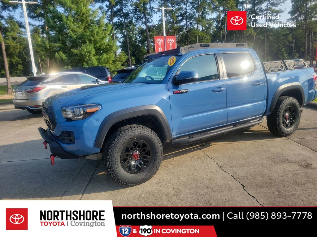 Blue 2018 Toyota Tacoma Pickup Truck Four-Wheel Drive 6-Speed Automatic