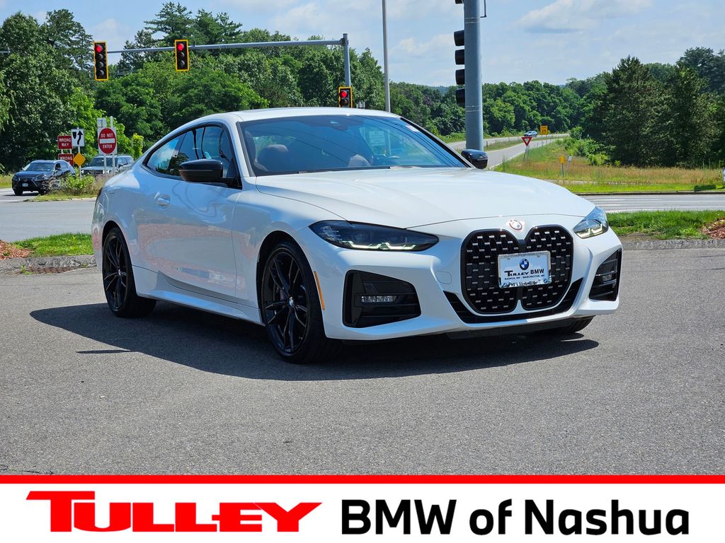Alpine White 2023 BMW 4 Series Coupe All-Wheel Drive 8-Speed Automatic