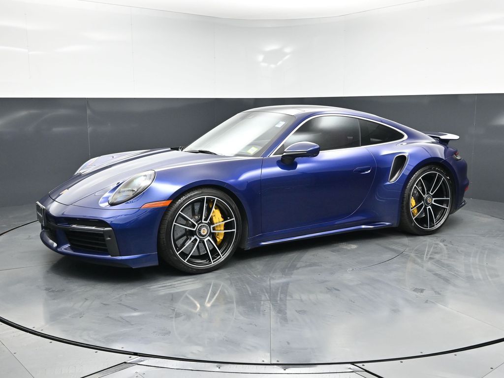 Gentian Blue Metallic 2022 Porsche 911 Turbo S Coupe AWD Coupe All-Wheel Drive 8-Speed Automatic